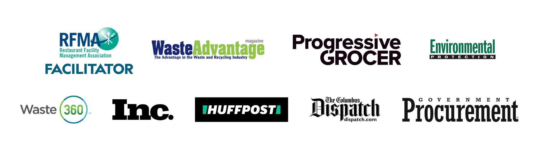 RFMA Facilitator, WasteAdvantage Magazine, Progressive Grocer, Environmental Protection, Waste 360, Inc., Huffpost, The Columbus Dispatch